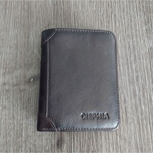 CIEPHIA RFID Blocking Trifold Genuine Leather Wallets - Brown